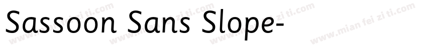 Sassoon Sans Slope字体转换